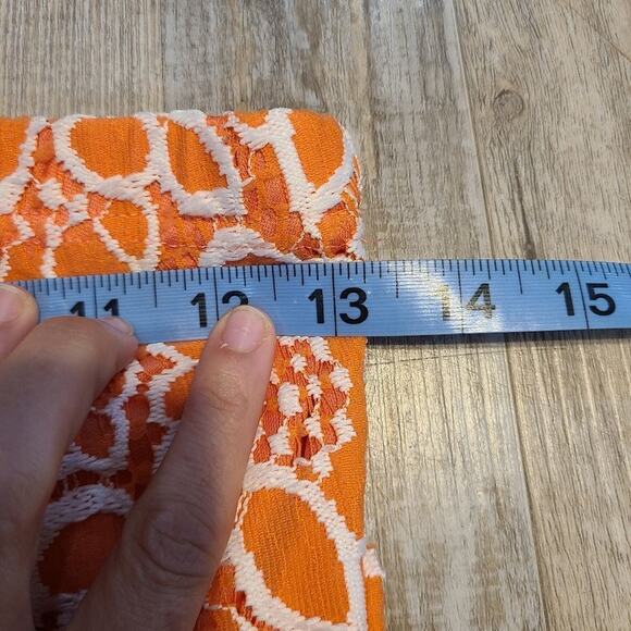 Rue21 lace orange and white floral all over tube top belt not included size M - Picture 7 of 8